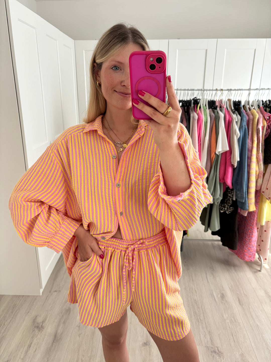 Musselinbluse Happy Stripes
