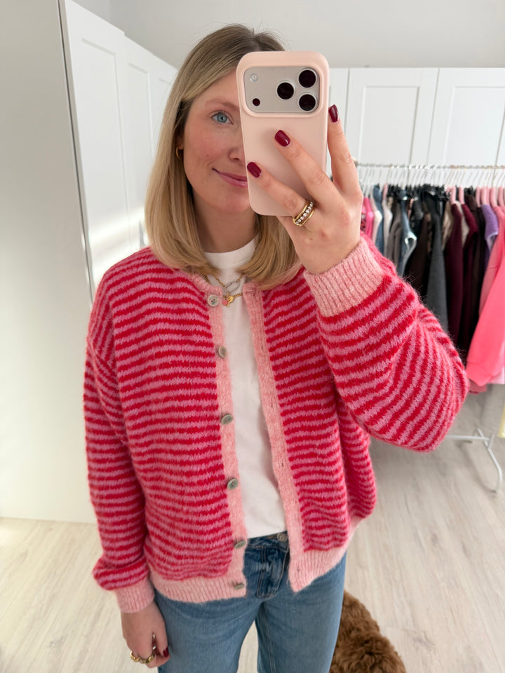Supersoft Striped Cardigan