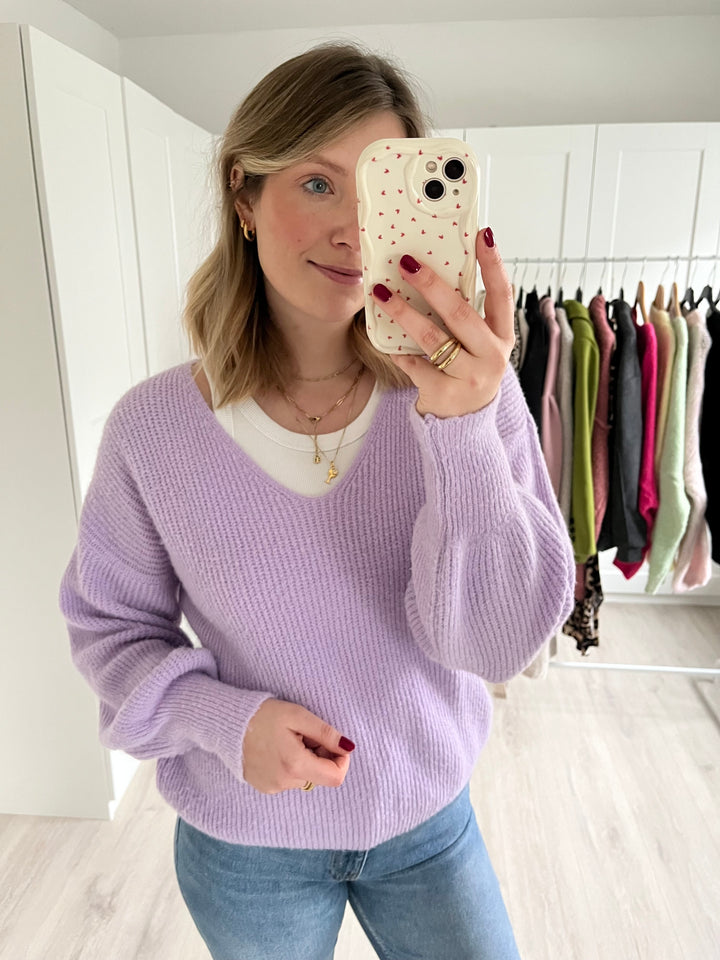 Pullover Fluffy - Flieder