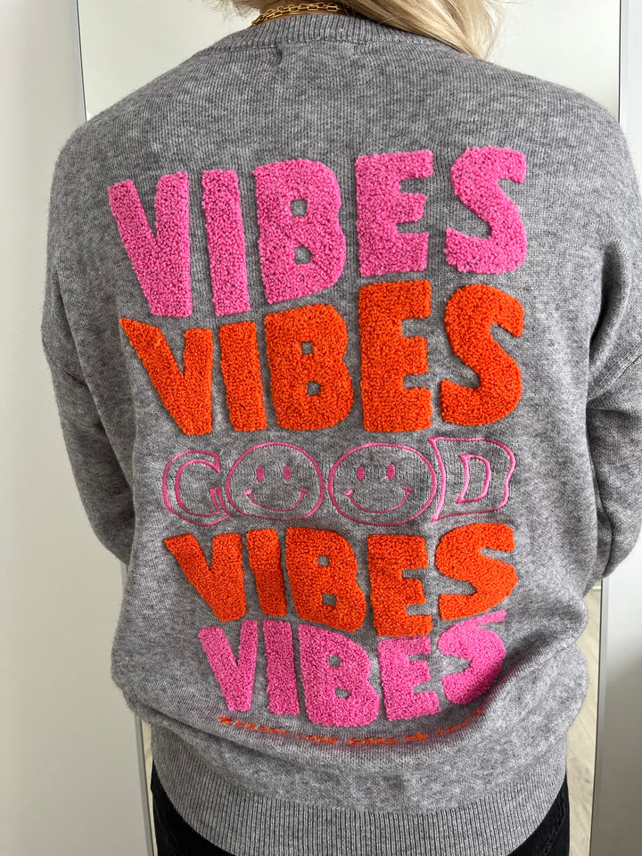 Pullover Good Vibes - Grau