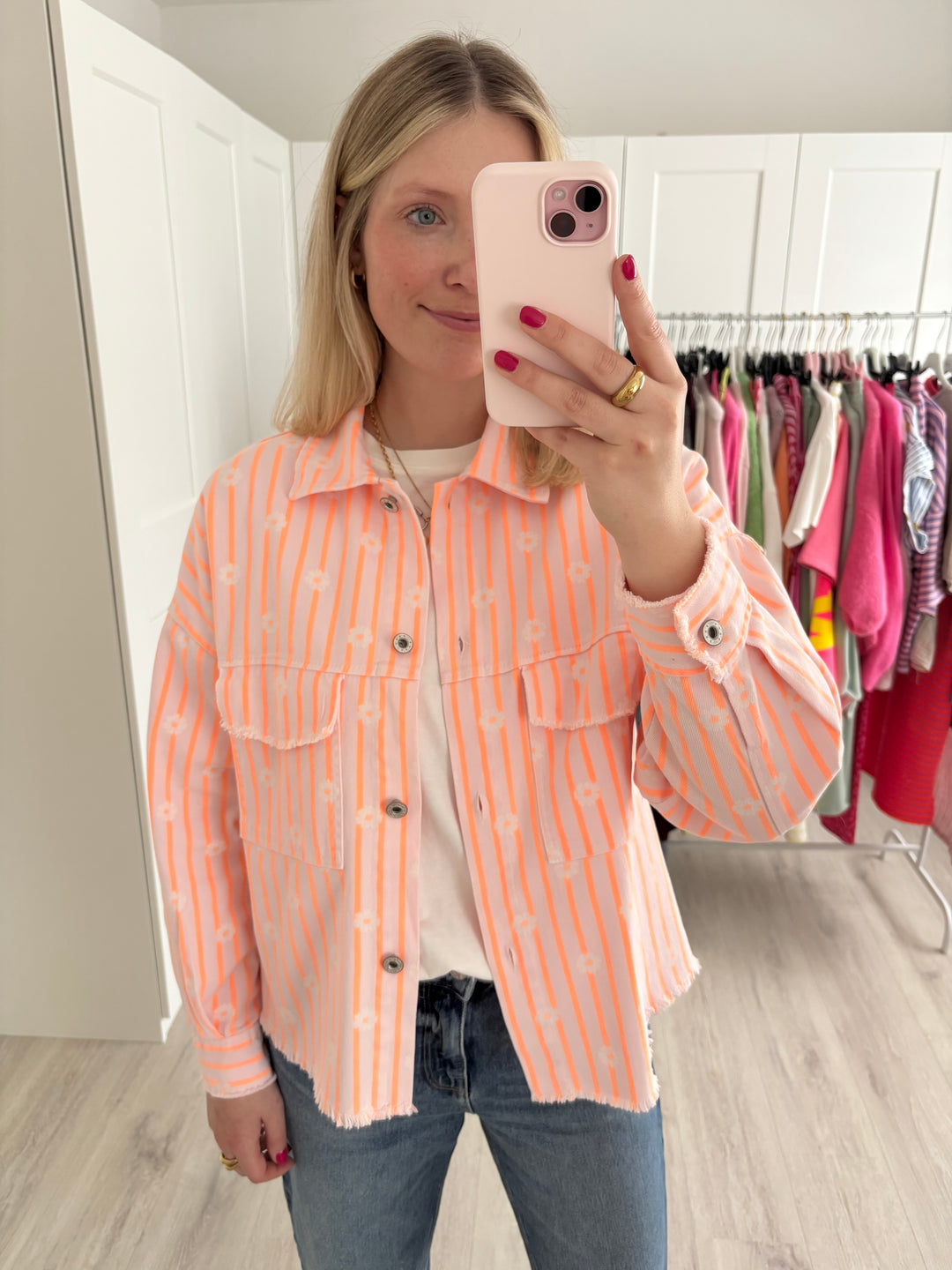 Jeansjacke Flowers