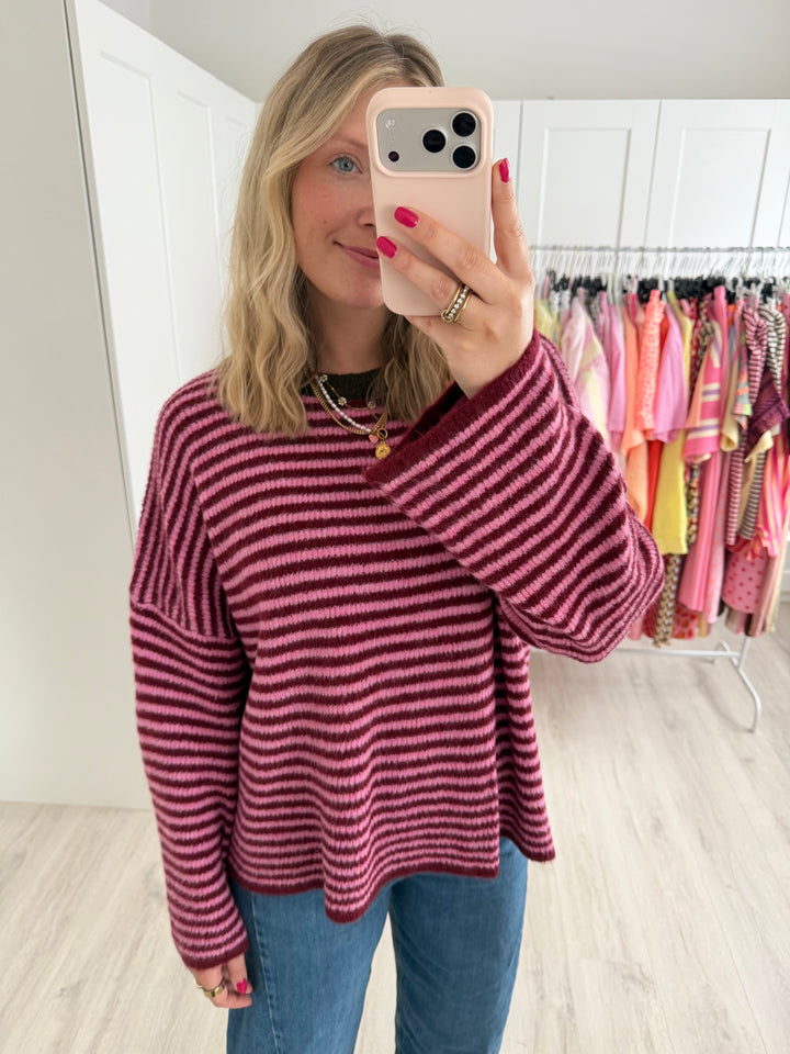 Bow Stripes Pullover