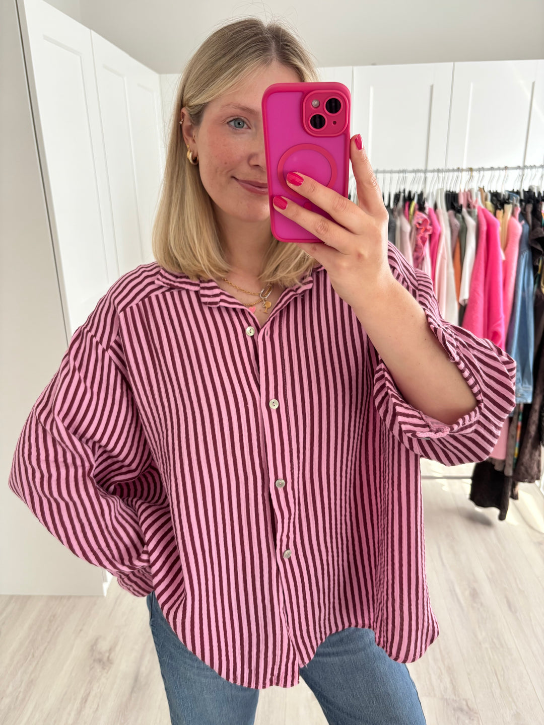 Musselinbluse Happy Stripes