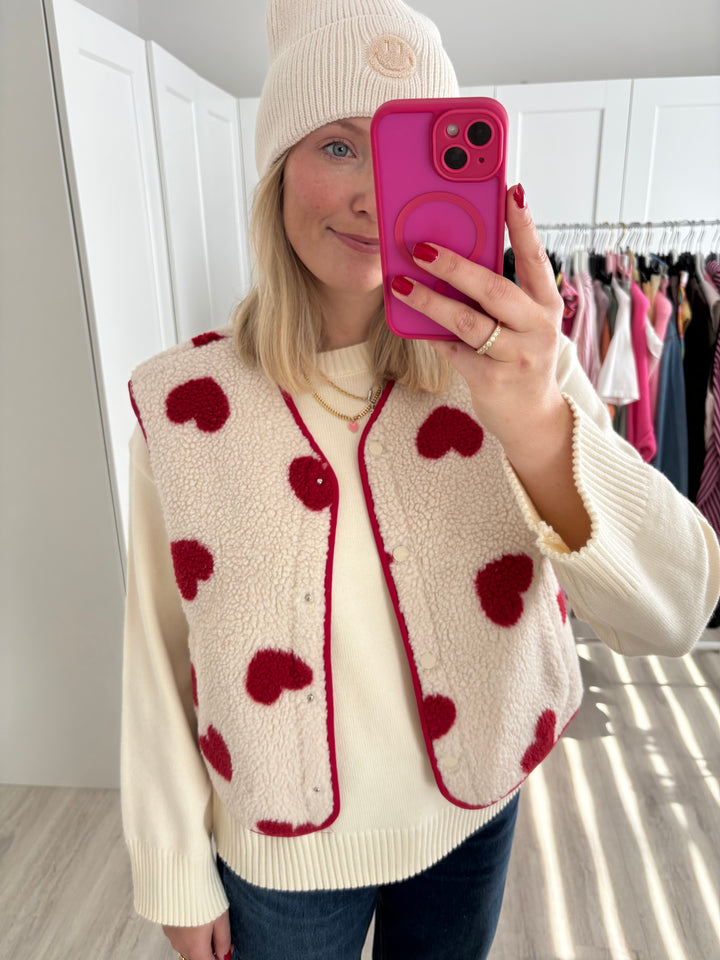Teddy Weste Hearts