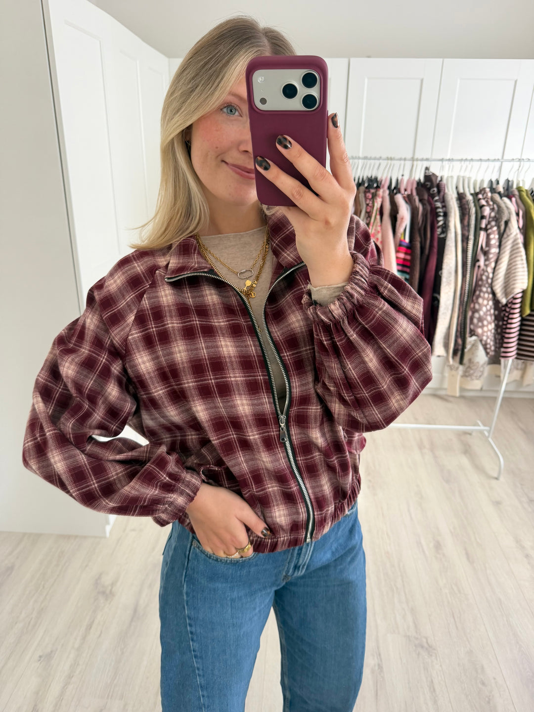 Plaid Jacke