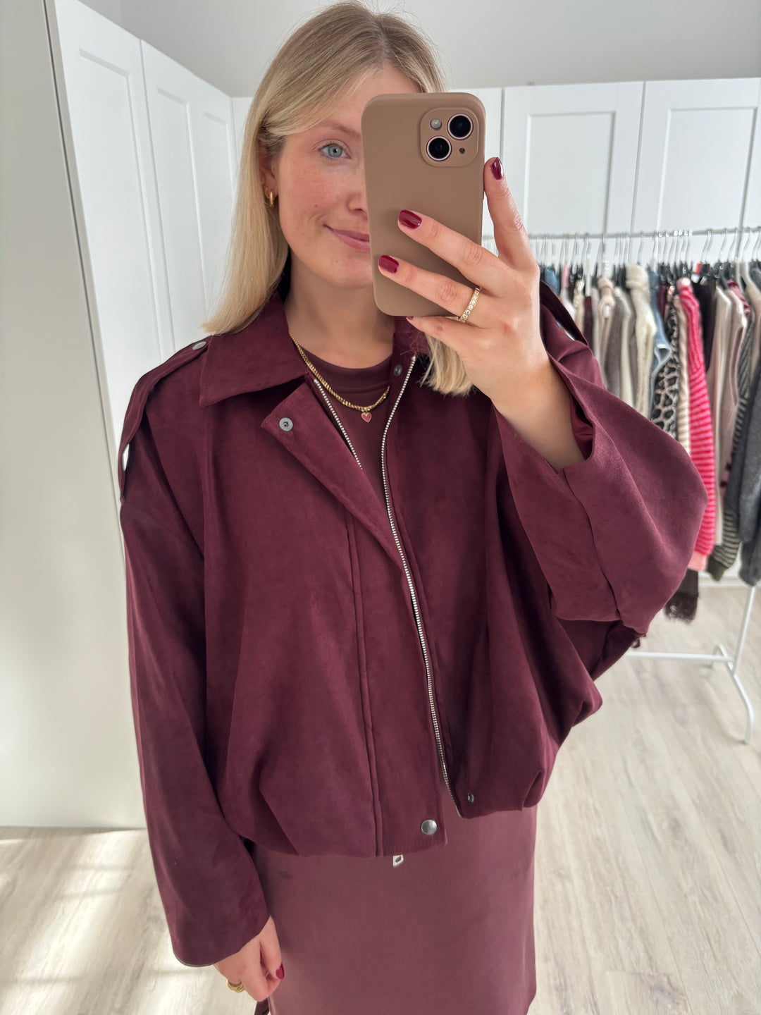 Velour Jacke