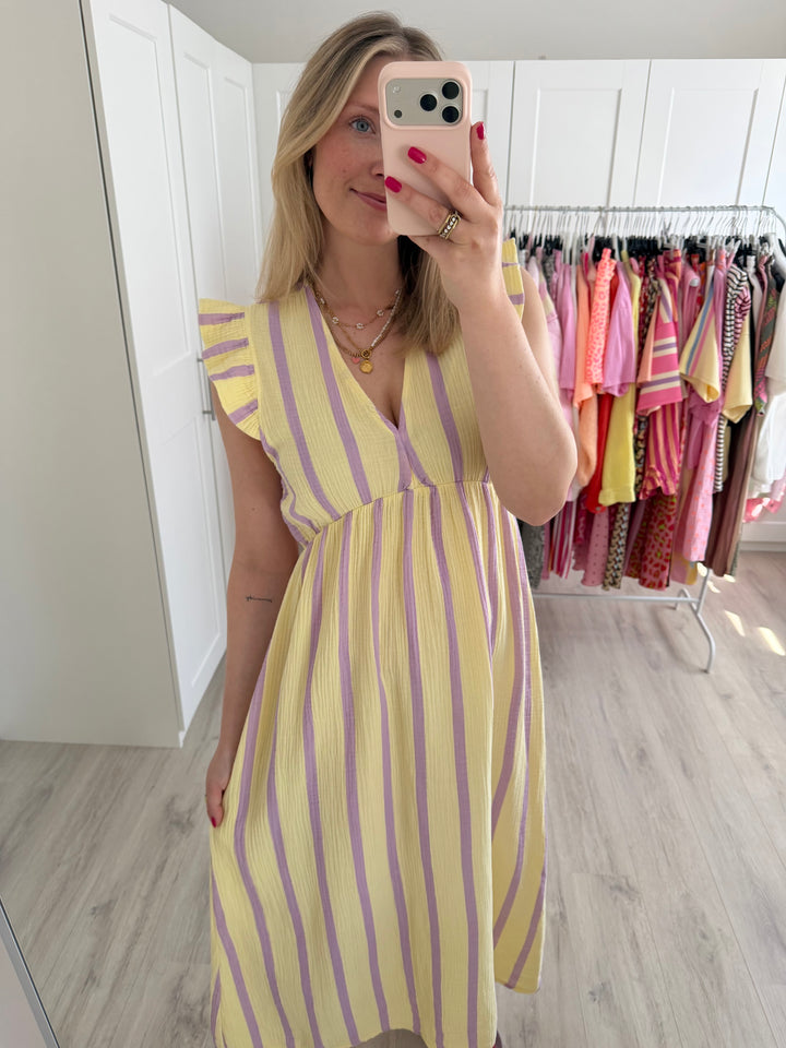 Bold Stripes Musselinkleid
