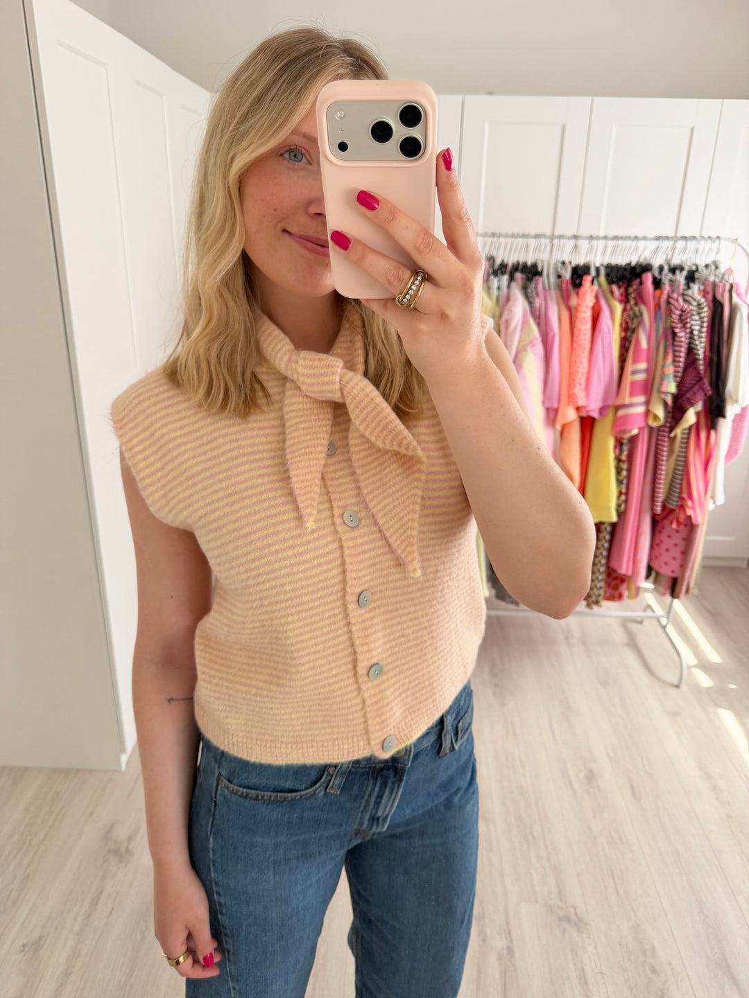 Striped Knit Weste