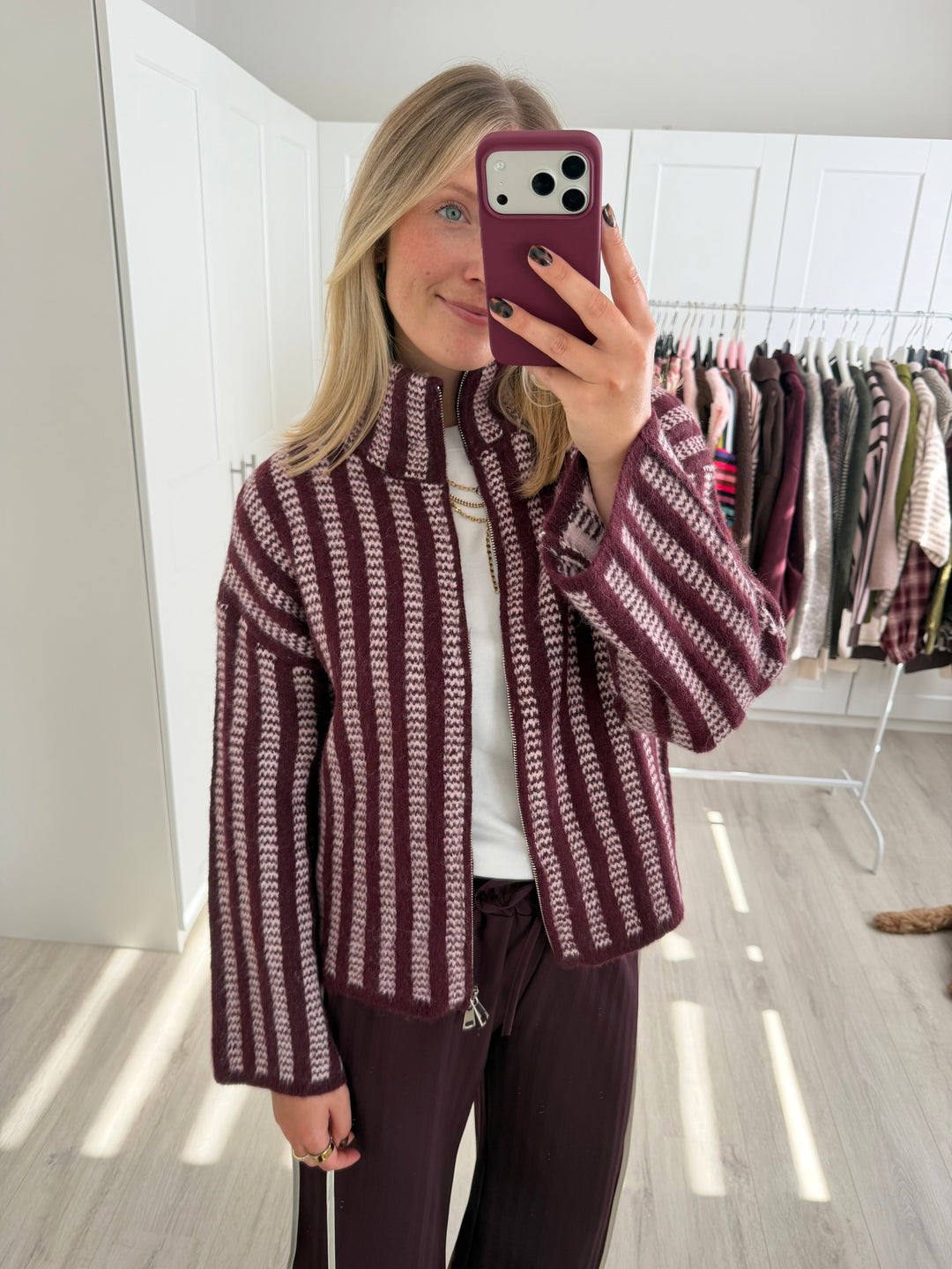 Knit Zipper Cardigan