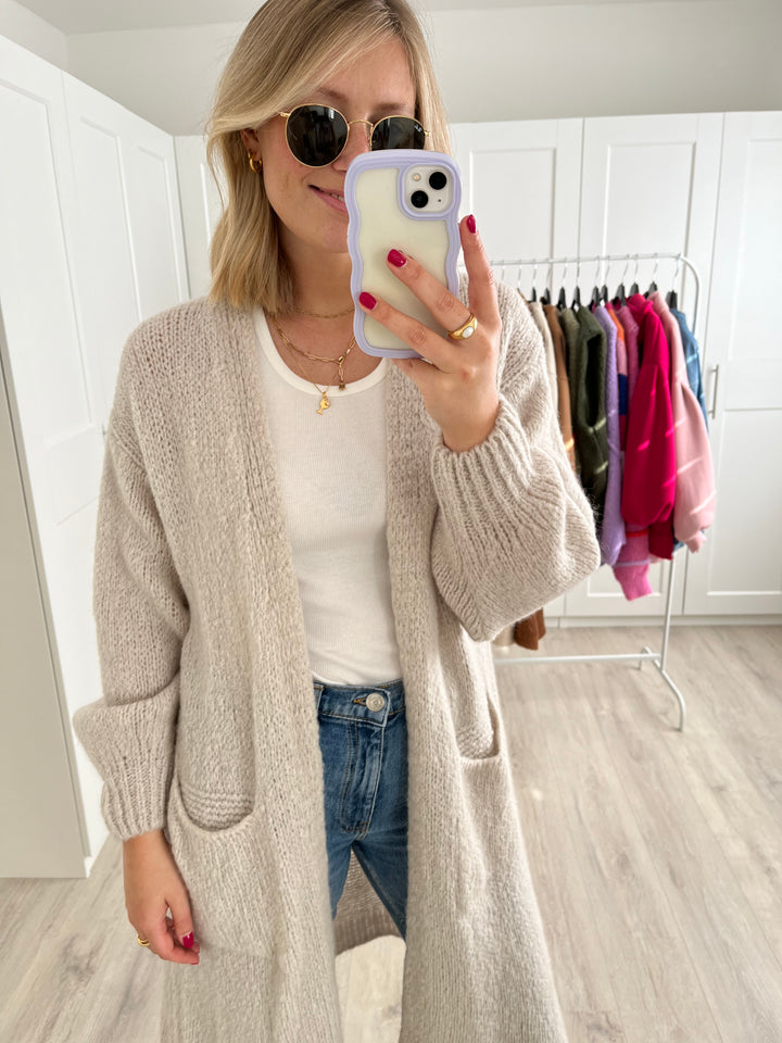 Strickmantel Knit Love - Beige