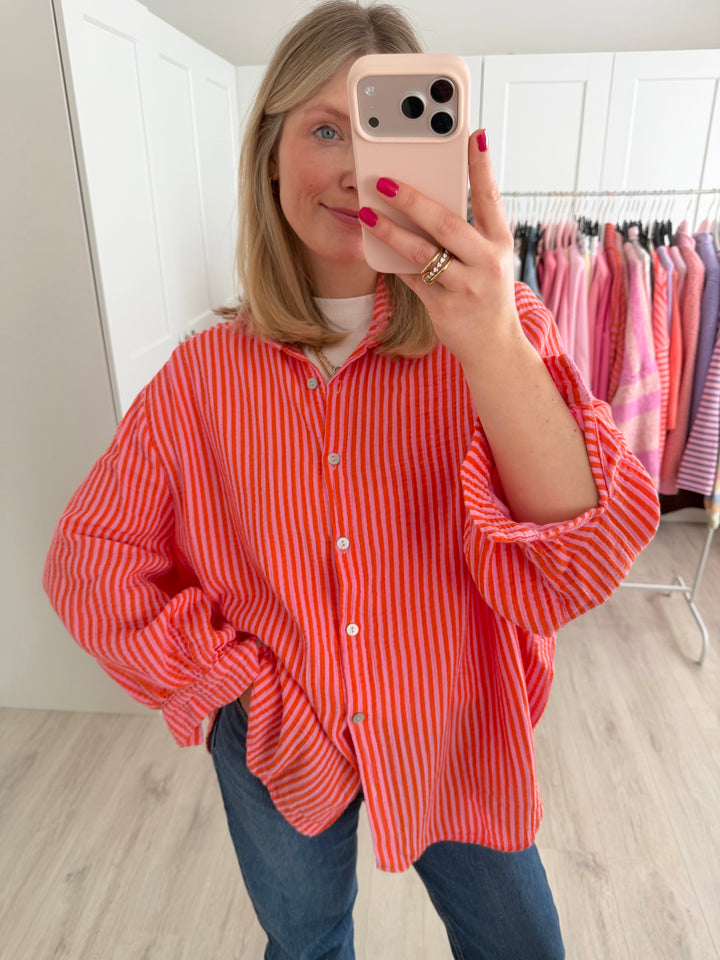 Musselinbluse Happy Stripes