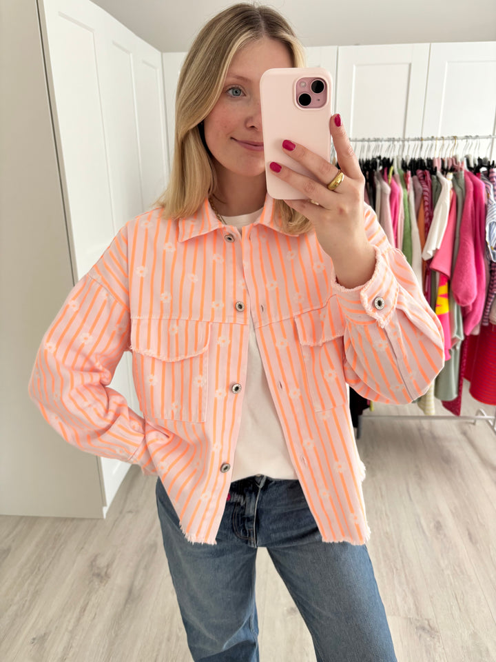 Jeansjacke Flowers