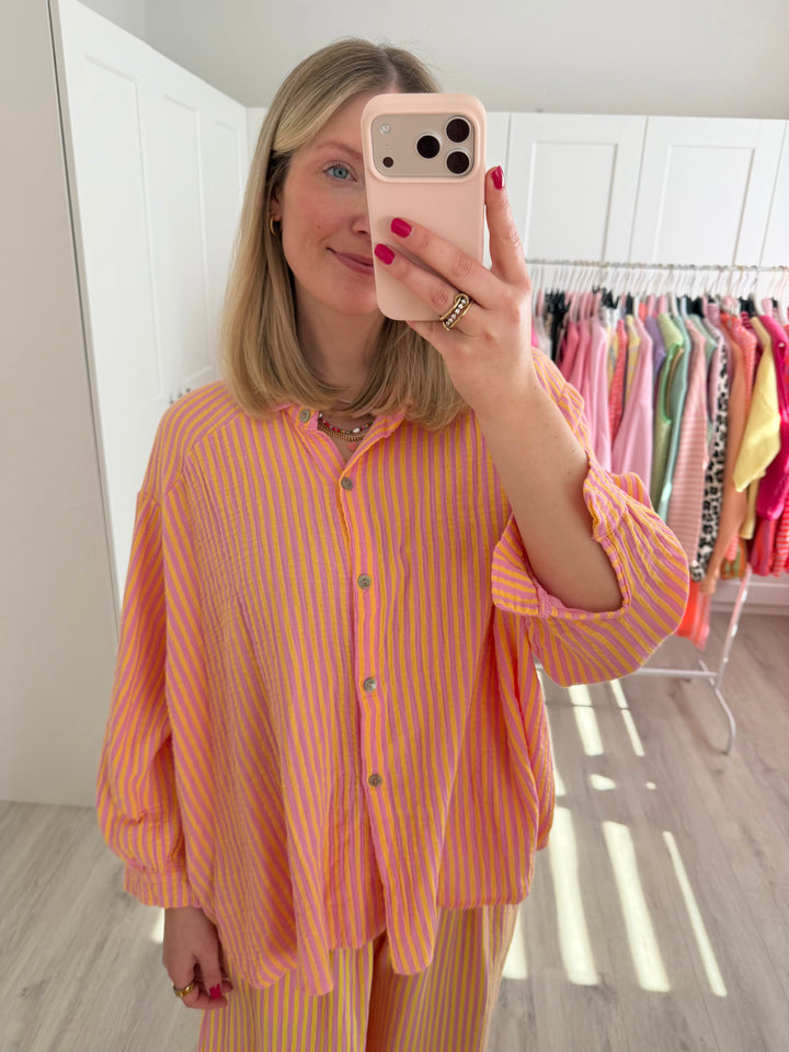 Musselinbluse Happy Stripes