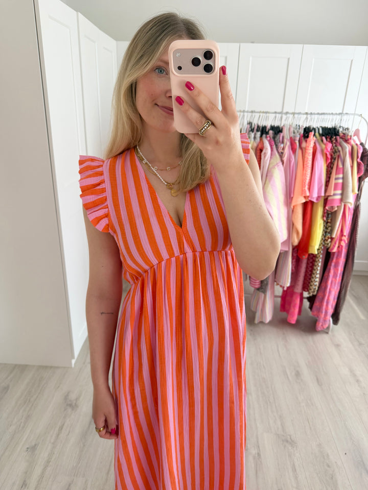 Bold Stripes Musselinkleid
