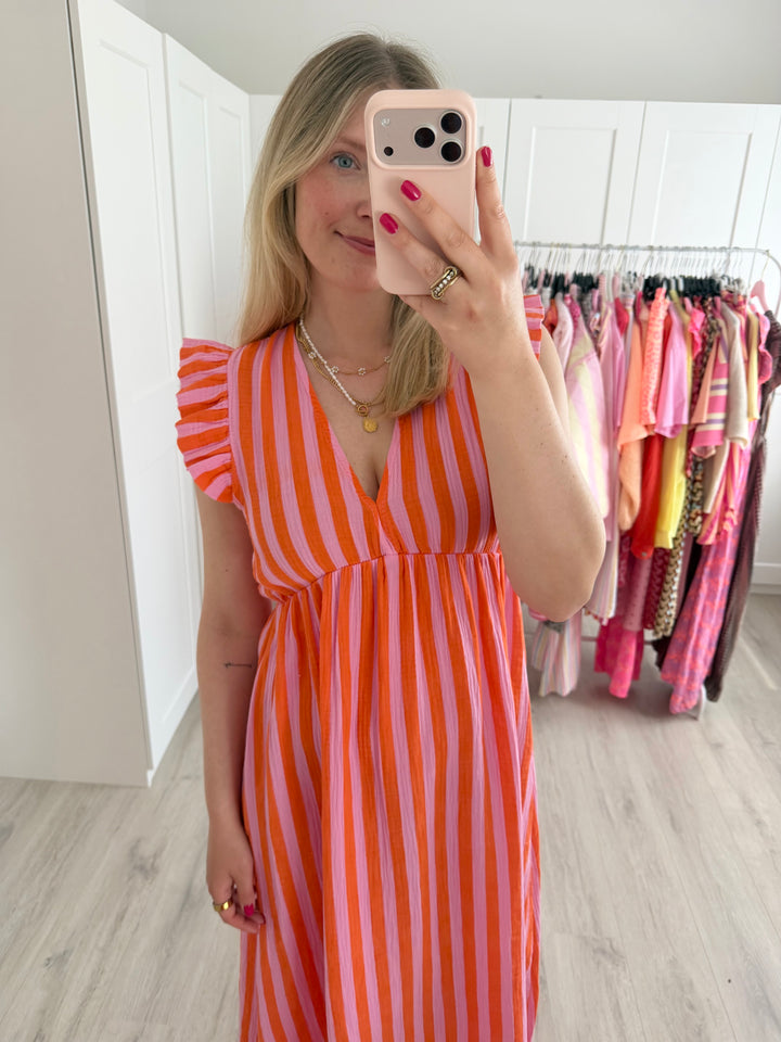 Bold Stripes Musselinkleid