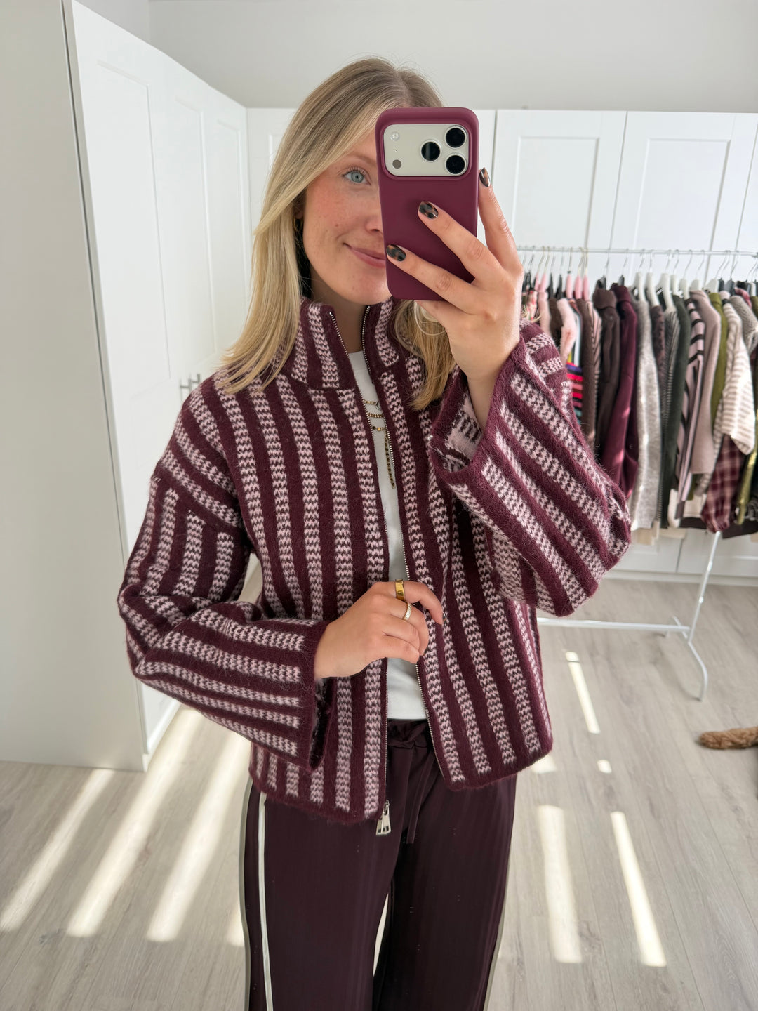 Knit Zipper Cardigan