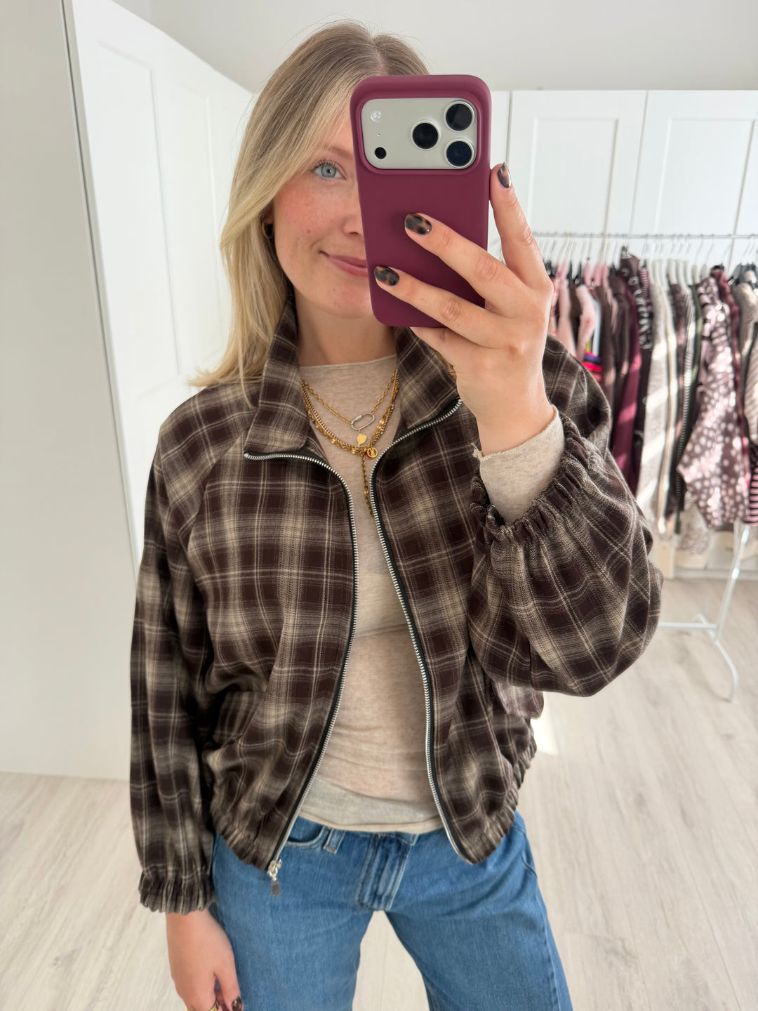 Plaid Jacke