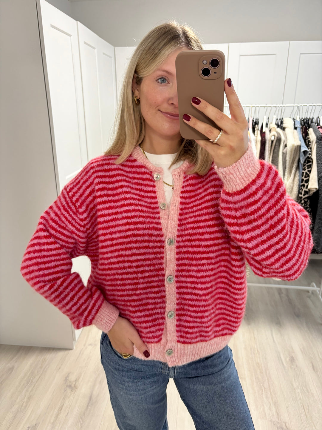 Supersoft Striped Cardigan