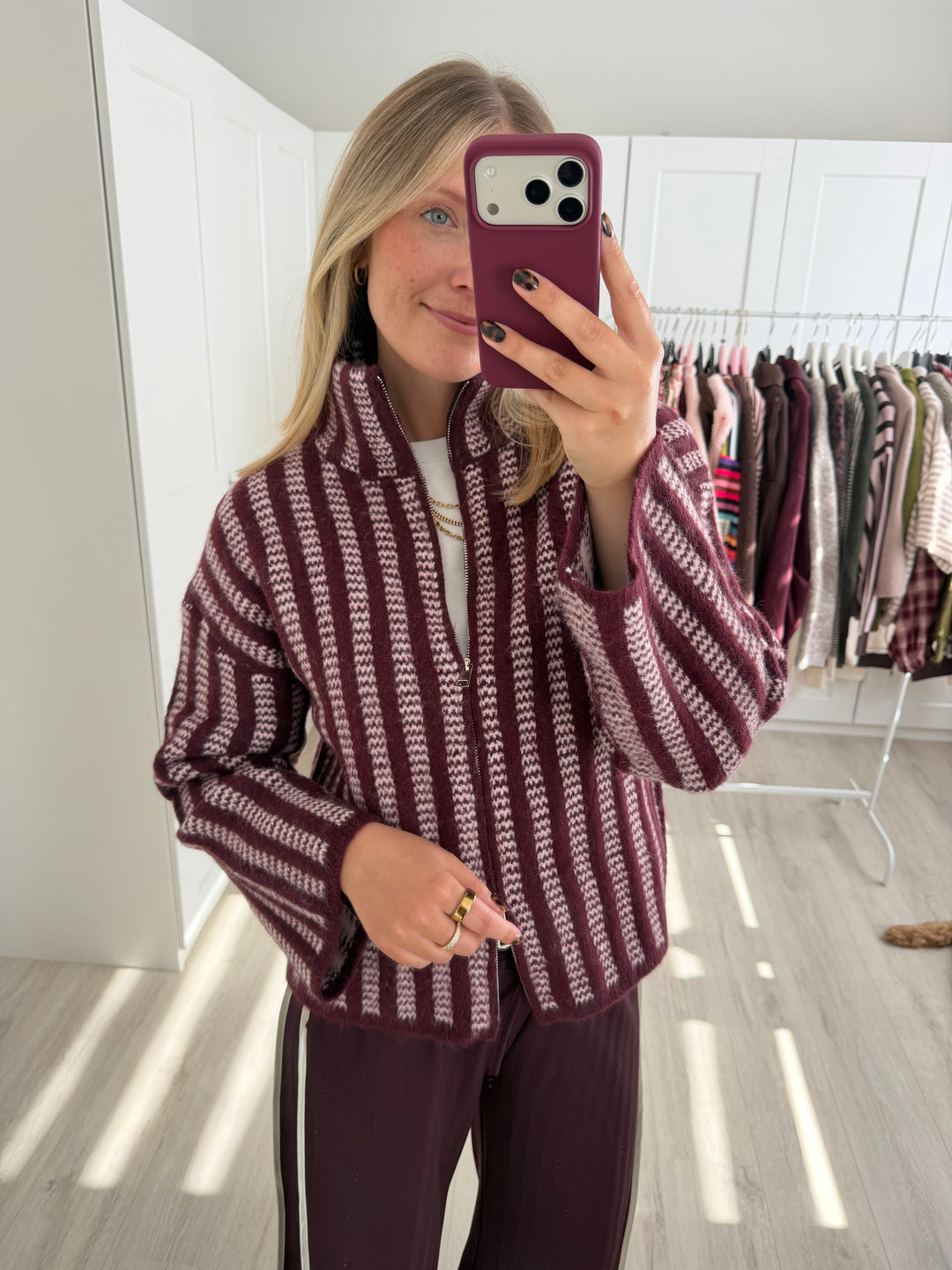 Knit Zipper Cardigan