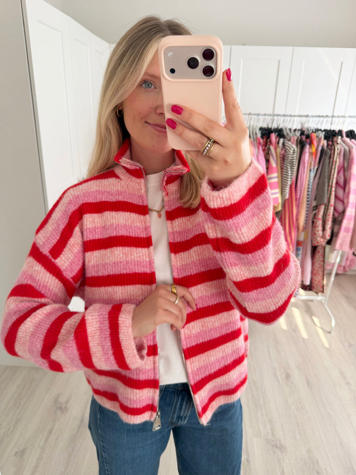 Rainbow Zipper Cardigan