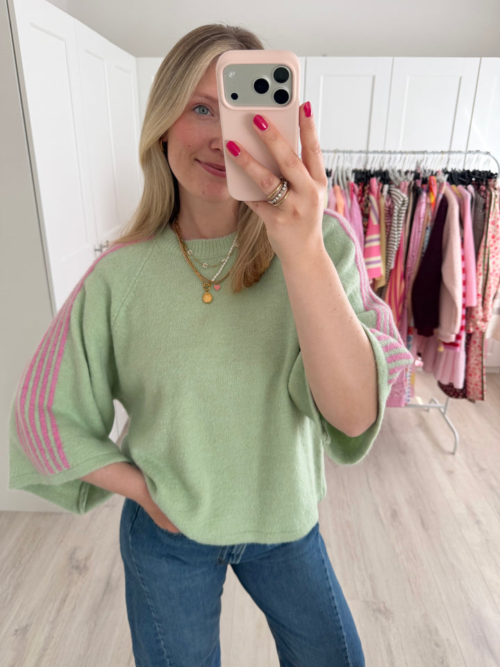 Basic Knit Striped Pullover