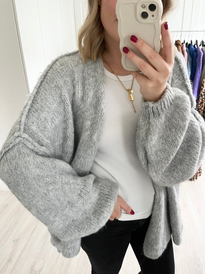 Cardigan Classic Knit - Grau