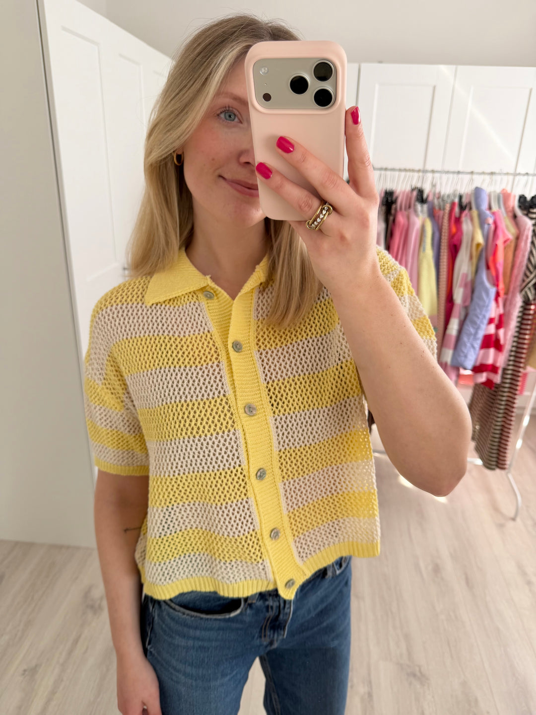 Crochet Polo Shirt