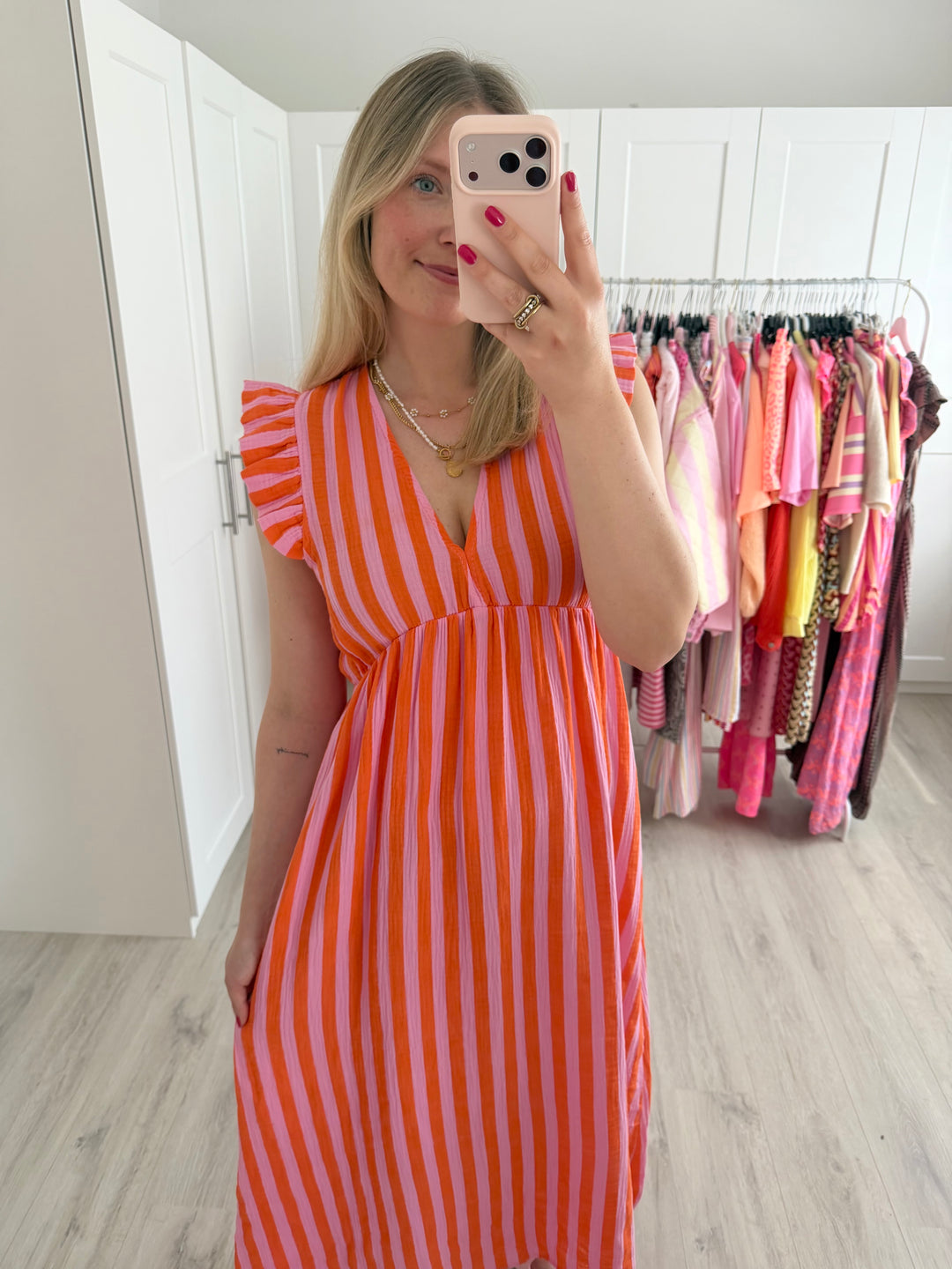Bold Stripes Musselinkleid