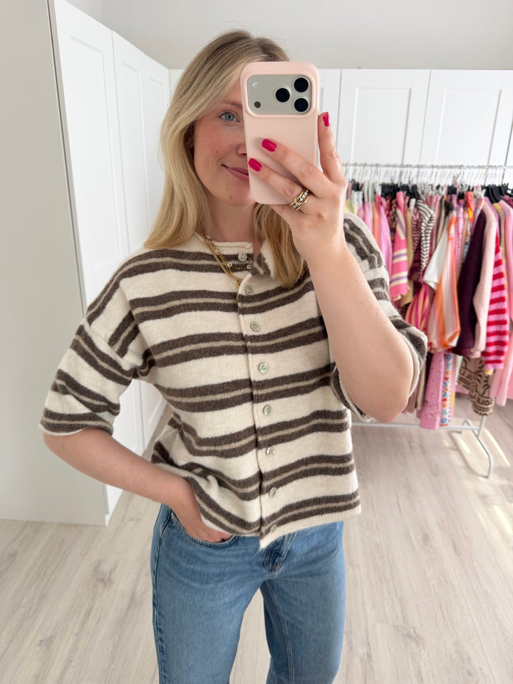 Soft Striped Cardigan