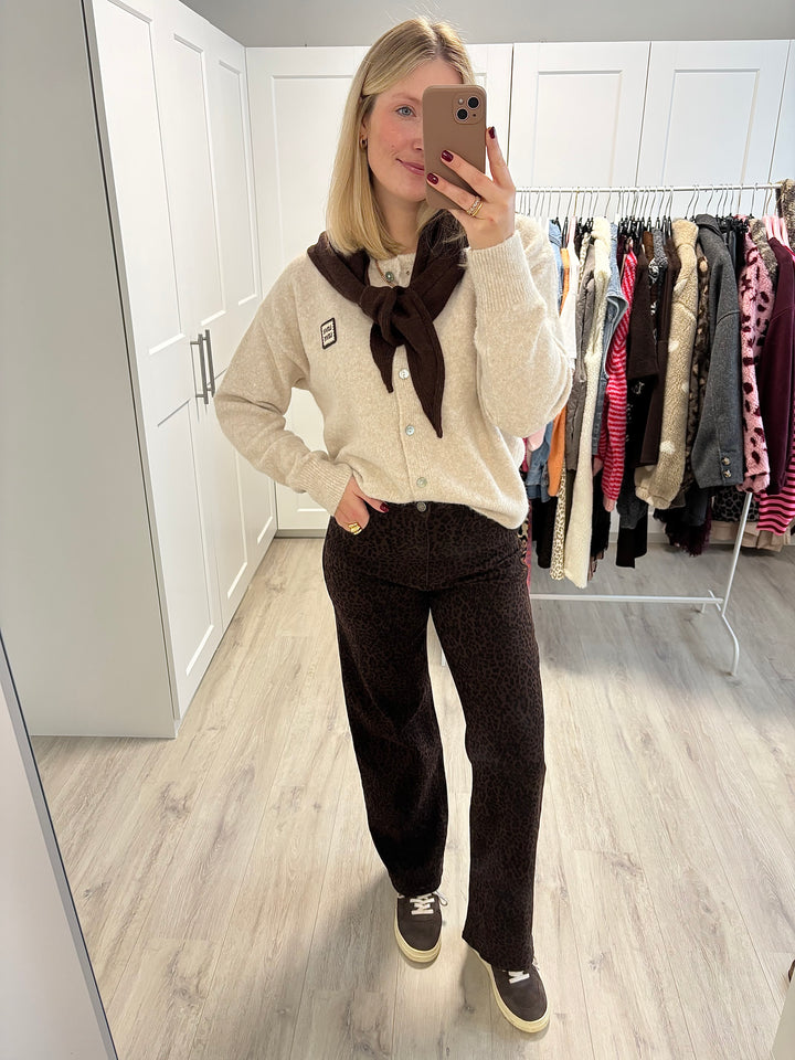 Brown Leoprint Jeans