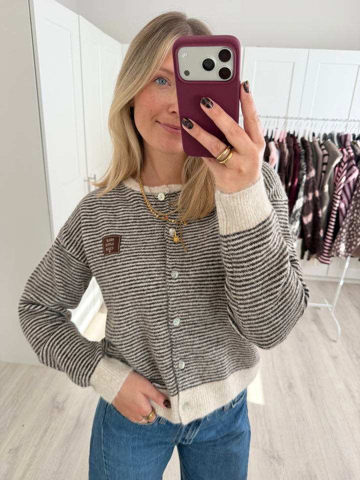 Self Love Club Striped Cardigan