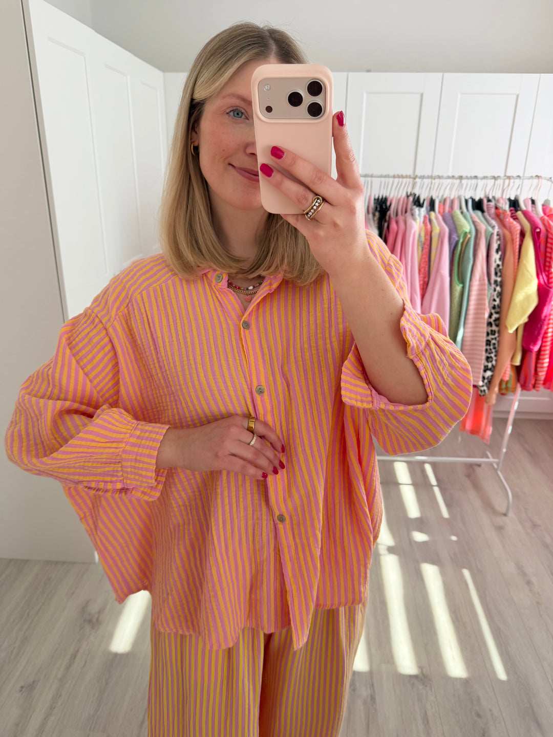 Musselinbluse Happy Stripes