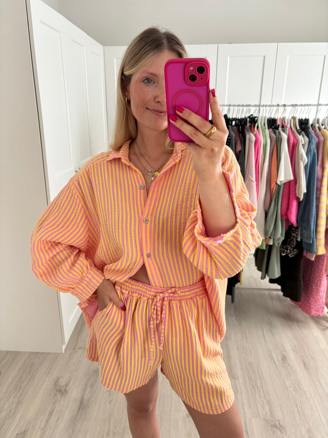 Musselin-Shorts Happy Stripes