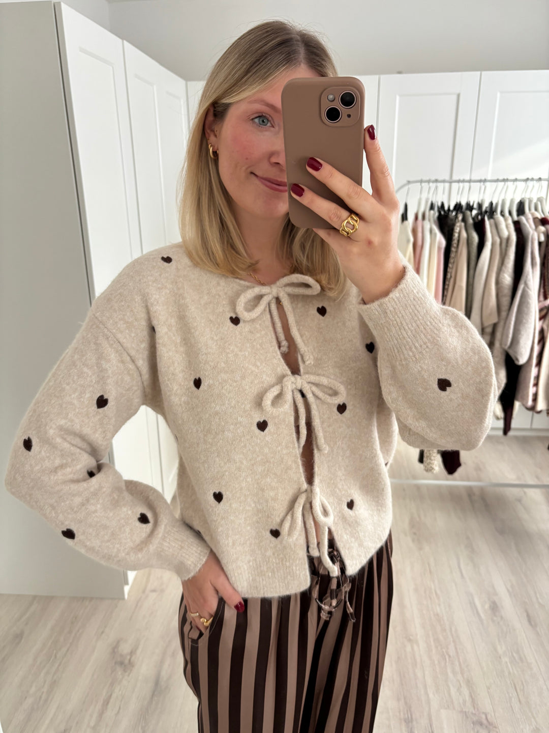 Bow Cardigan Hearts