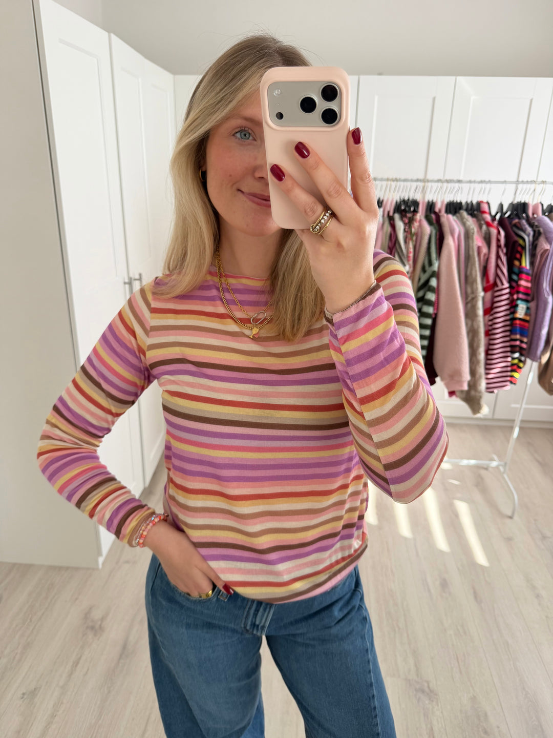 Colorful Striped Cashmere Longsleeve