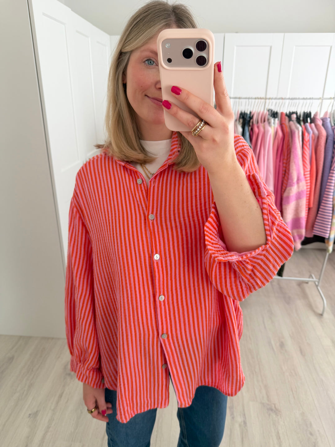 Musselinbluse Happy Stripes