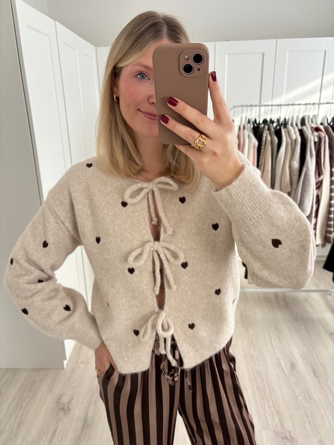 Bow Cardigan Hearts