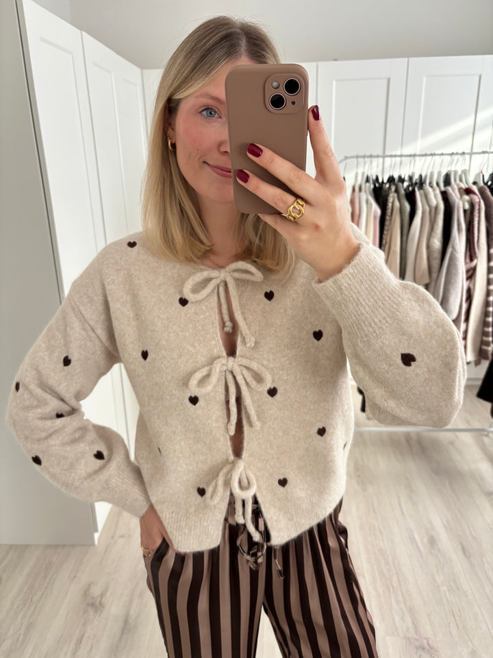 Bow Cardigan Hearts