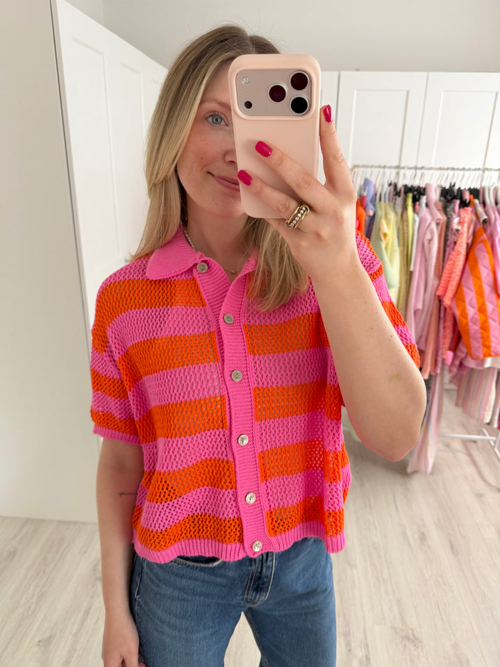 Crochet Polo Shirt
