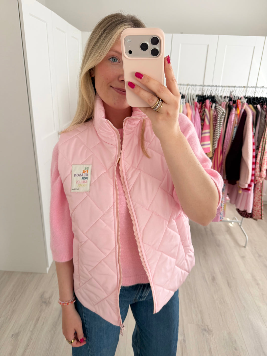 Padded Zipper Weste
