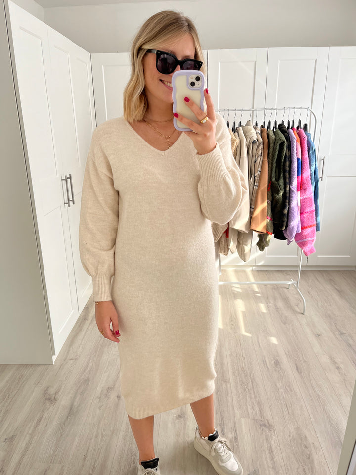 Strickkleid Knit It! - Beige