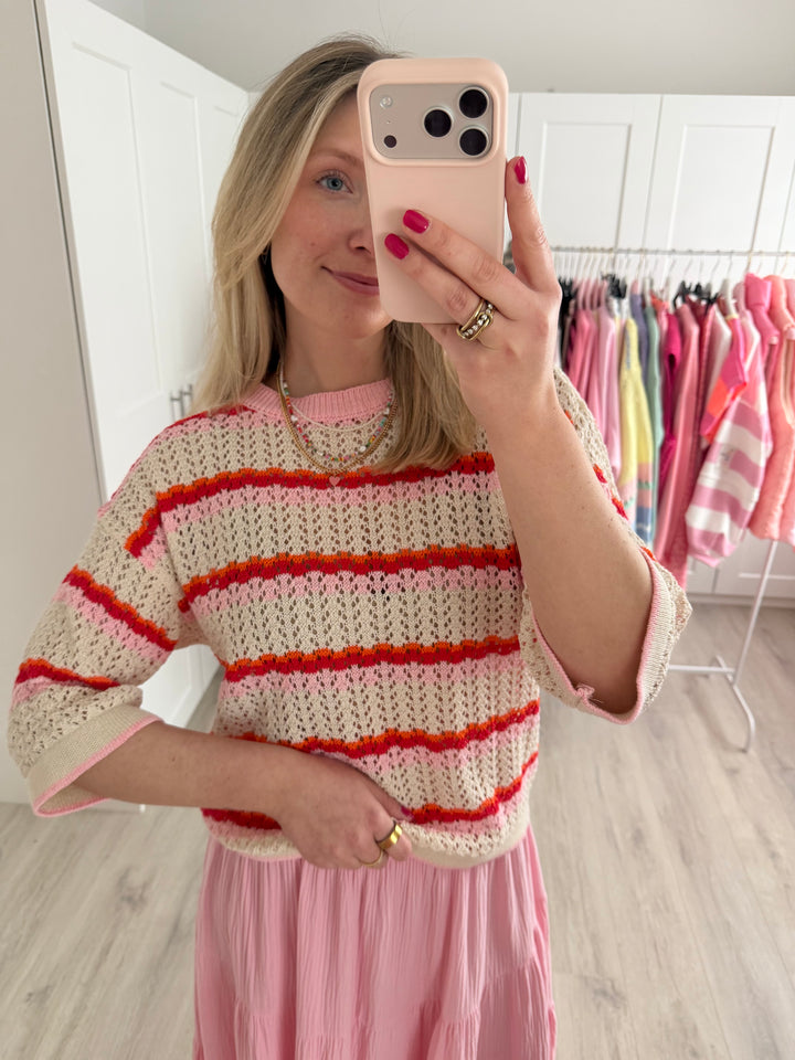 Striped Crochet Shirt
