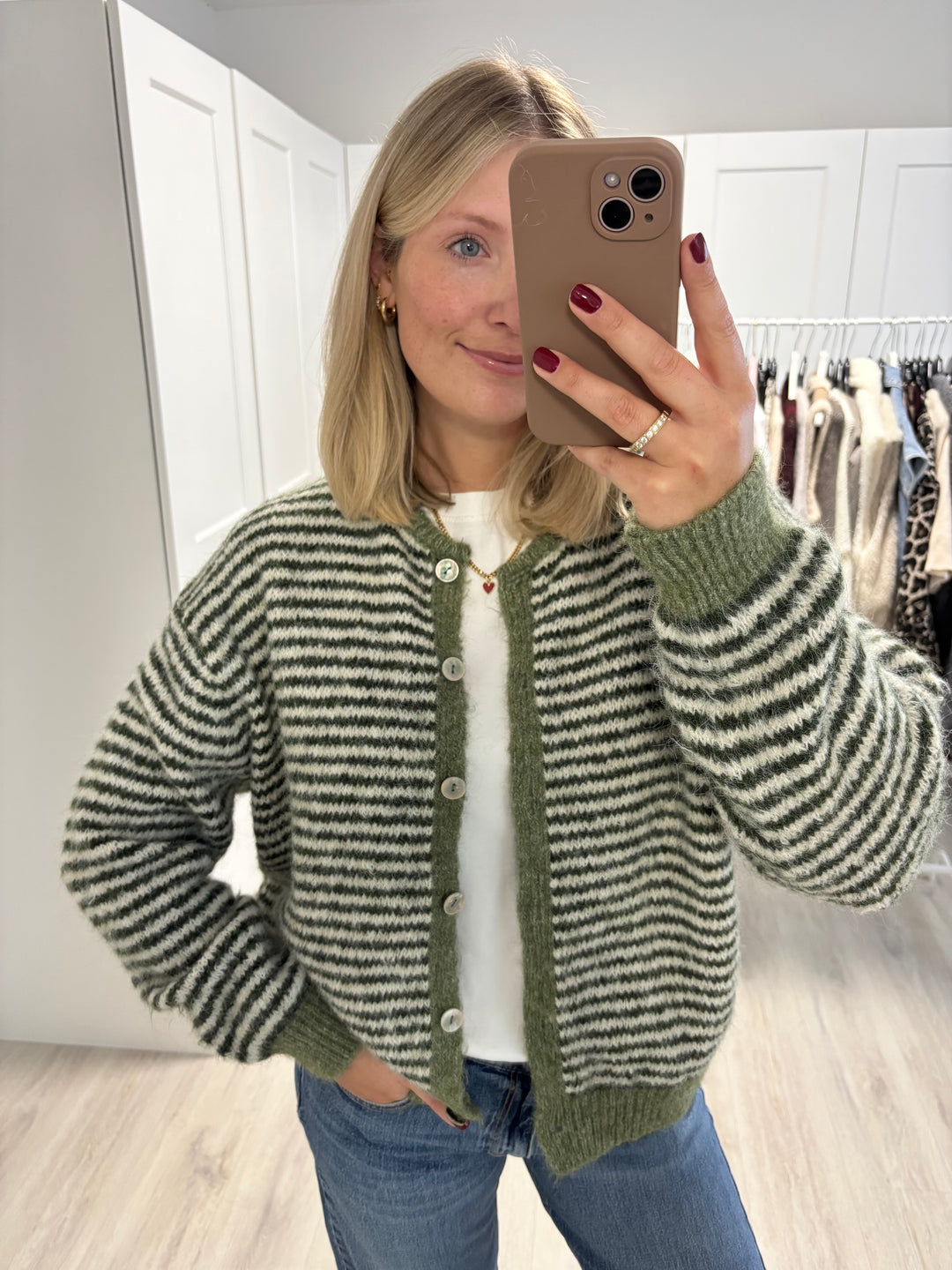 Supersoft Striped Cardigan