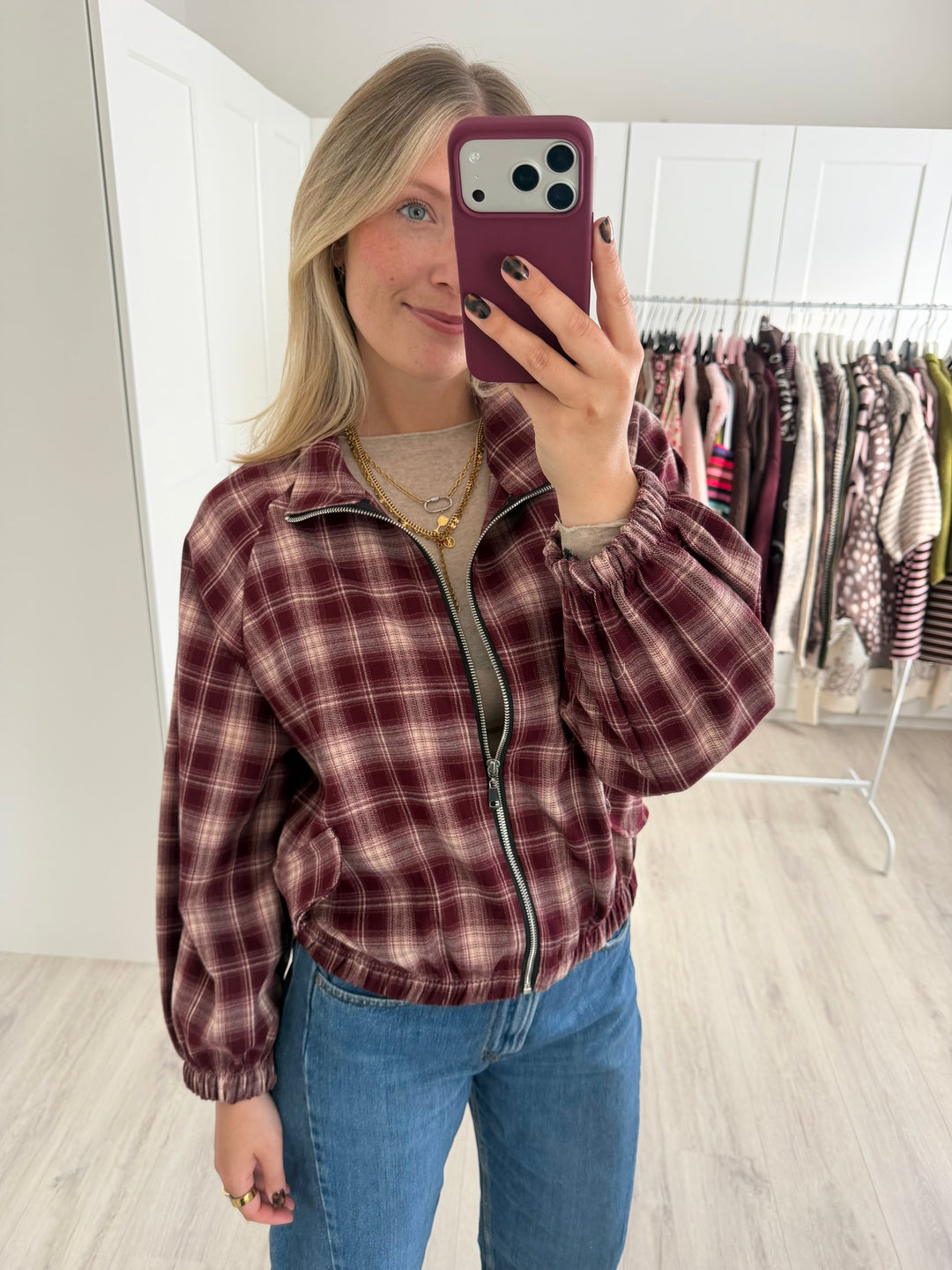 Plaid Jacke