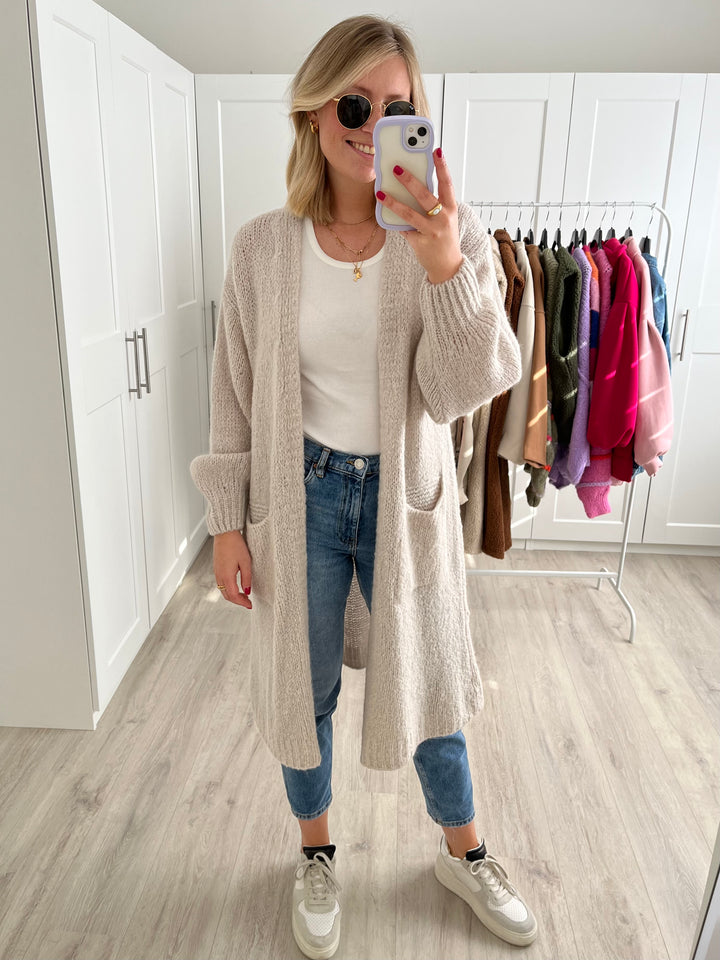 Strickmantel Knit Love - Beige