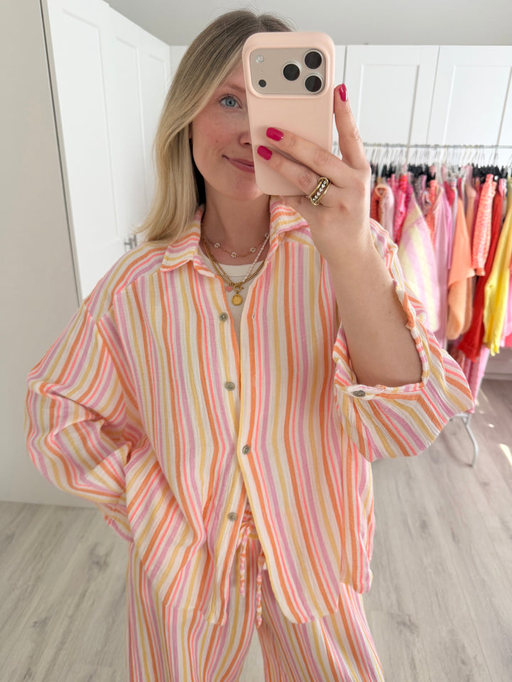 Musselinbluse Happy Stripes
