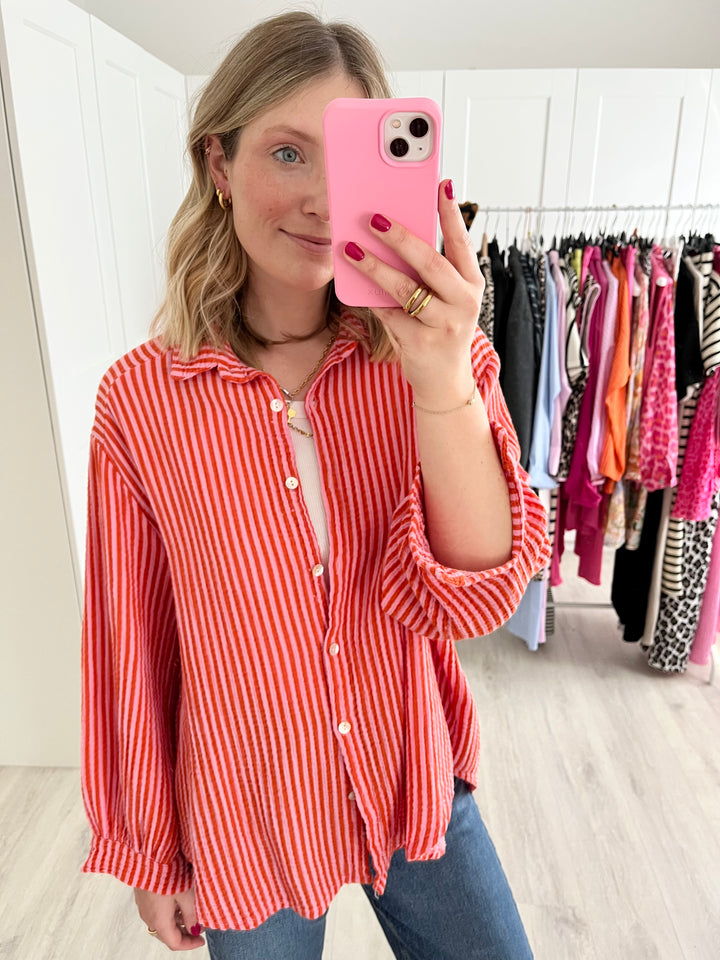Musselinbluse Happy Stripes