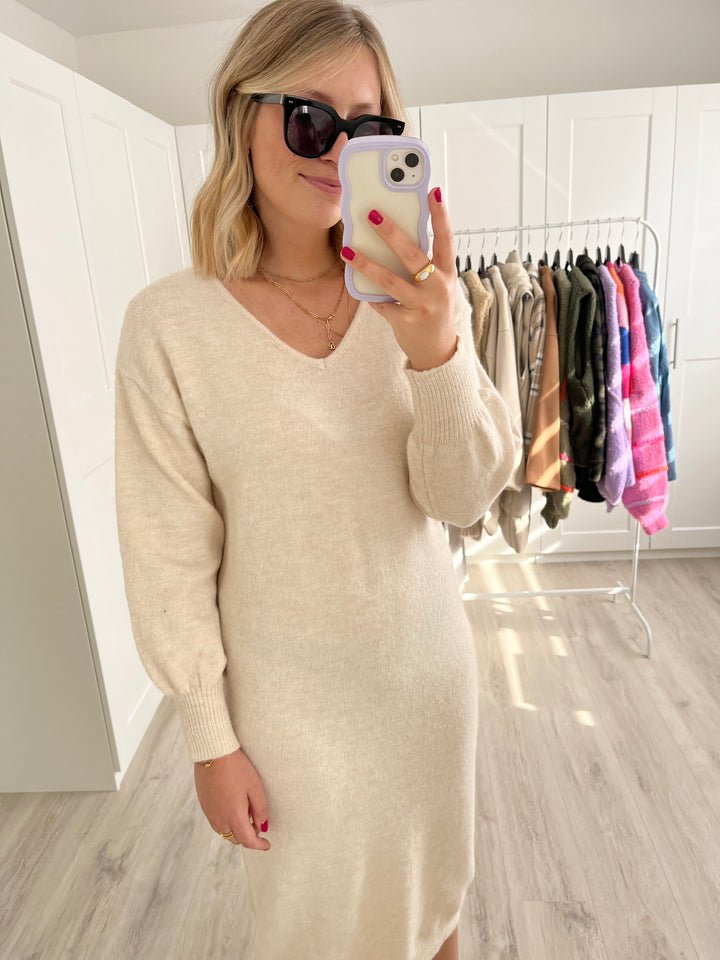Strickkleid Knit It! - Beige