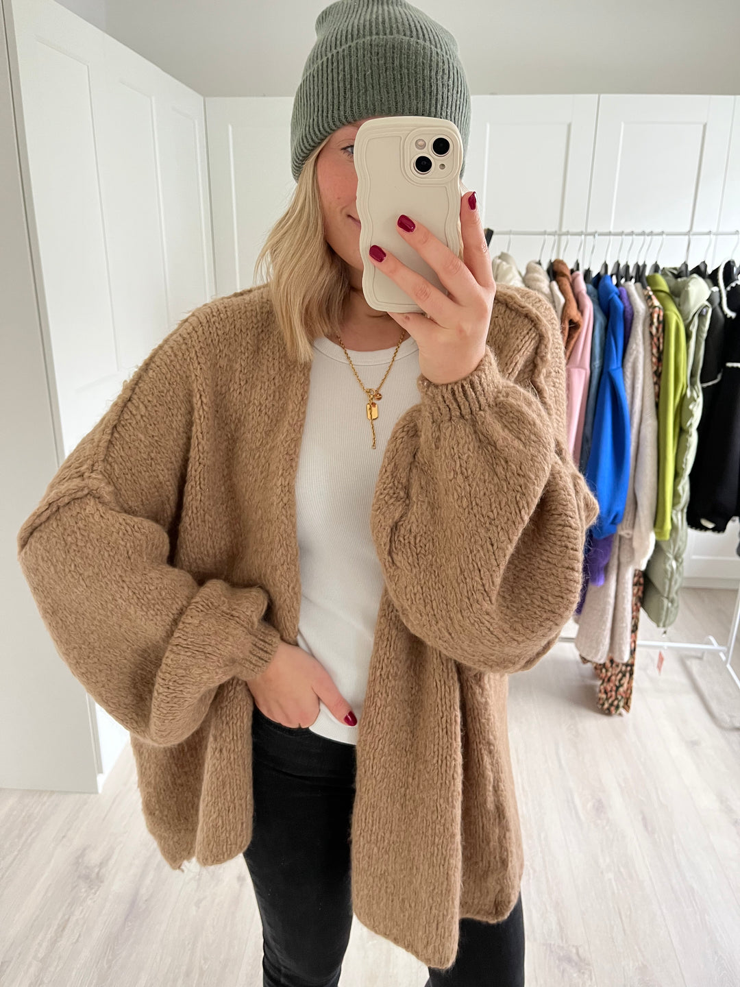 Cardigan Classic Knit - Camel