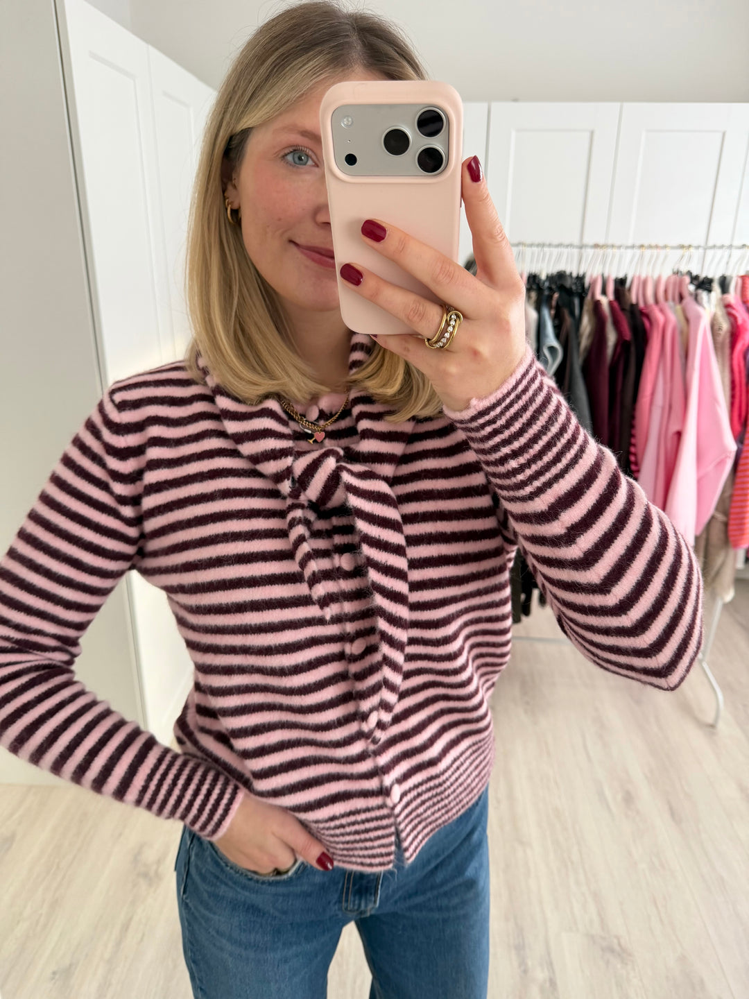 Supersoft Basic Striped Cardigan